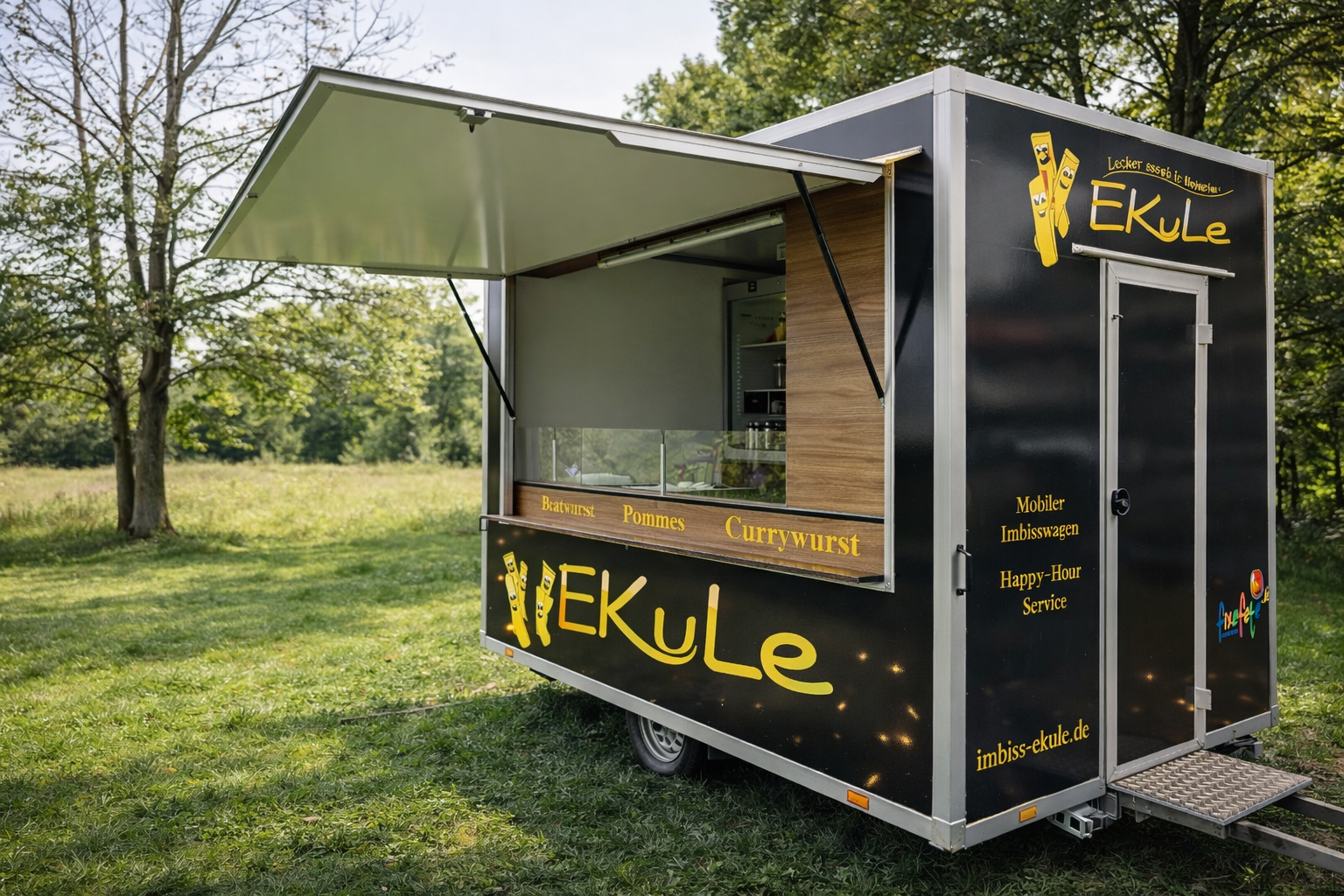 Imbisswagen im Einsatz bei einer Feier